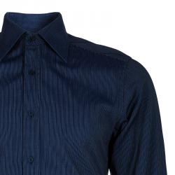 Gucci Men's Blue Pinstripe Shirt M