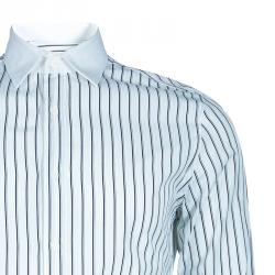 Gucci Men's White Striped Cotton Shirt M