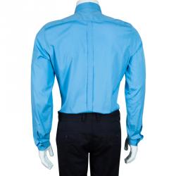 Gucci Men's Blue Cotton Shirt M
