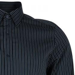 Gucci Men's Black Striped Slim Fit Shirt M
