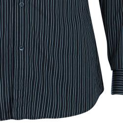 Gucci Men's Black Striped Slim Fit Shirt M