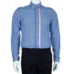 Gucci Men's Blue Striped Shirt M