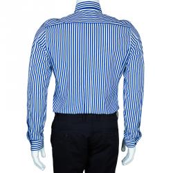 Gucci Men's Blue Striped Shirt M