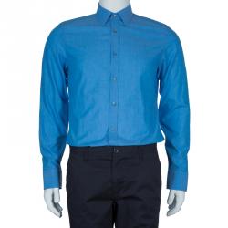 Gucci Men's Blue Slim Fit Shirt M