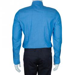 Gucci Men's Blue Slim Fit Shirt M