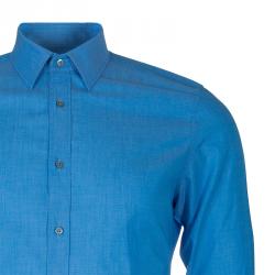Gucci Men's Blue Slim Fit Shirt M