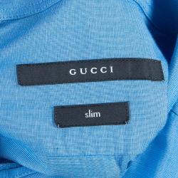 Gucci Men's Blue Slim Fit Shirt M