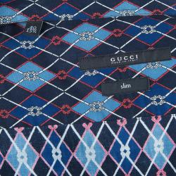 Gucci Men's Diagonal Link Fitted Cotton Shirt  M