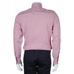 Gucci Men's  Red and White Striped Shirt S