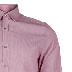 Gucci Men's  Red and White Striped Shirt S