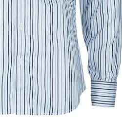 Gucci Men's  Navy Striped Shirt M