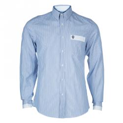 Gucci Men's  Blue Striped Shirt M