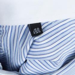 Gucci Men's  Blue Striped Shirt M
