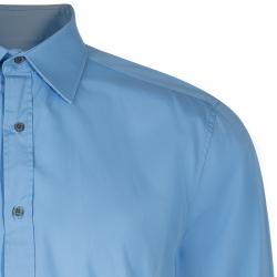 Gucci Men's Blue Cotton Shirt M