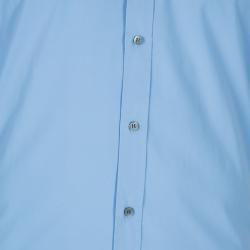 Gucci Men's Blue Cotton Shirt M