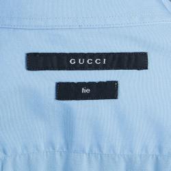 Gucci Men's Blue Cotton Shirt M