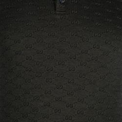 Gucci Men's Olive Green GG Polo Shirt S/M