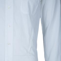 Gucci White Mandarin Collar Cotton Shirt L