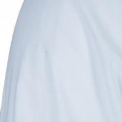 Gucci White Mandarin Collar Cotton Shirt L