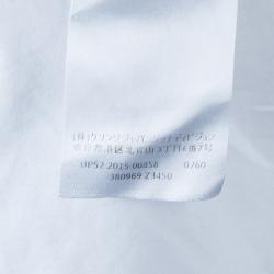 Gucci White Mandarin Collar Cotton Shirt L