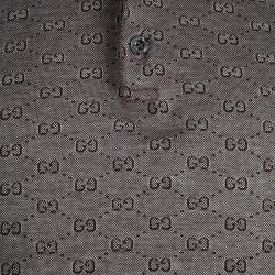 Gucci Brown Guccissima Print Slim Fit Polo T-Shirt L