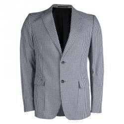 Gucci Monochrome Shepherds Check Regular Fit Blazer M