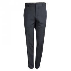 Gucci Grey Herringbone Stripe Wool Suit L