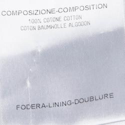 Pre Owned قميص غوتشي قطن أبيض بأكمام طويلة أزرار أمامية مجسم L