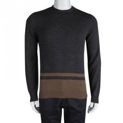 Gucci Grey Wool Crew Neck Sweater M