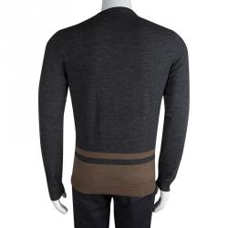 Gucci Grey Wool Crew Neck Sweater M