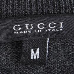 Gucci Grey Wool Crew Neck Sweater M