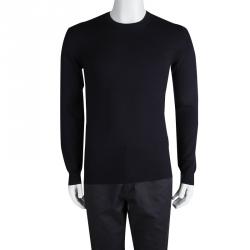 Gucci Navy Blue Wool Crew Neck Sweater M