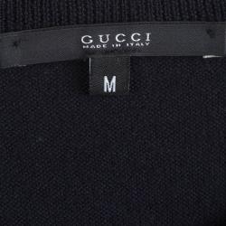 Gucci Navy Blue Wool Crew Neck Sweater M