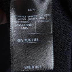 Gucci Navy Blue Wool Crew Neck Sweater M