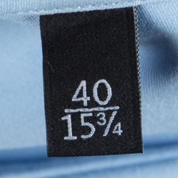 Gucci Blue Cotton Long Sleeve Slim Fit Shirt M/L