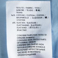 Gucci Blue Cotton Long Sleeve Slim Fit Shirt M/L