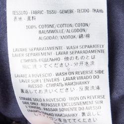 Gucci Navy Blue Cotton Regular Fit Pants L