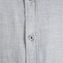 Gucci Grey Long Sleeve Button Front Slim Fit Shirt XL