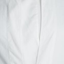 Gucci White Cotton Long Sleeve Slim Fit Tuxedo Shirt XL