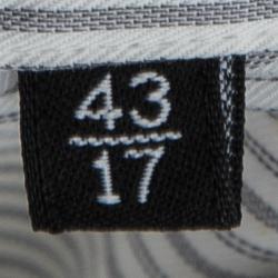 Pre Owned قميص غوتشي أزرار أمامية أكمام طويلة مقلم بيج XXL