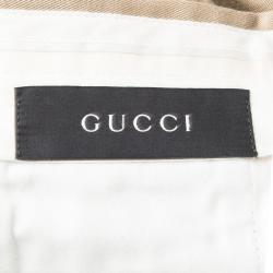 Gucci Brown Tailored Regular Fit Trousers M