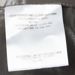 Gucci Patent Black Hooded Zip Front Jacket M