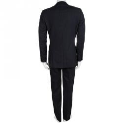 Gucci Black Striped Wool Suit S