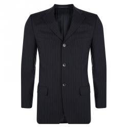 Gucci Black Striped Wool Suit S