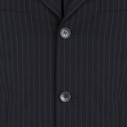 Gucci Black Striped Wool Suit S