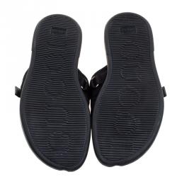 Pre Owned صندل سلايد غوتشي قماش غوتشيسيما أسود بإبزيم مقاس 41