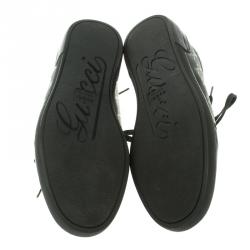 Gucci Black GG Imprimè Leather Barcelona Low Top Sneakers Size 43