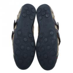 Pre Owned حذاء رياضي غوتشي كانفاس غوتشيسيما وجلد فيلكيرو مقاس 44.5