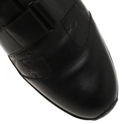 مملوكة مسبقًا حذاء رياضي غوتشي فيلكرو جلد غوتشيسيما أسود مقاس 42