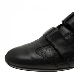 مملوكة مسبقًا حذاء رياضي غوتشي فيلكرو جلد غوتشيسيما أسود مقاس 42